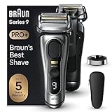 Braun Series 9 Pro+ Afeitadora Eléctrica Hombre, Máquina de Afeitar Barba, Base De Carga, En Seco Y En Mojado, 9517s, Plata