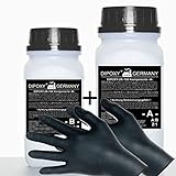 7,5 kg Resina epoxi 2C + guantes, dos componentes Madera Cristal Transparente para laminar Resina de epoxy para mesa suelo Terra Acuario Formas Diseño UV Estable adhesivo