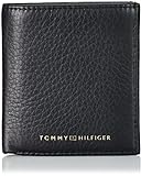Tommy Hilfiger Hombre Cartera TH Premium Leather Trifold Pequeña, Negro (Black), Talla Única