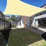 Ankuka Toldo Vela de Sombra 2x3m Crema Rectangular Impermeable para Exterior 98% Protección UV Apto para Jardín Terraza y Camping