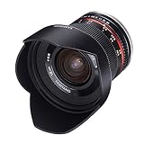 Samyang 12mm F2.0 Lente para Sony E - Lente gran angular de longitud focal fija, lente de enfoque manual para cámaras Sony E-mount APS-C, Sony Alpha 6600 6500 6400 6300 6100 6000 5100 5000, negro