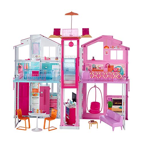 Barbie Supercasa, casa de muñecas con accesorios (Mattel DLY32)