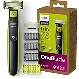 Philips OneBlade Face + Body, Recorte, peinado y afeitado, Para cualquier longitud de pelo, 1 cuchilla para la cara y otra para el cuerpo, 4 accesorios (modelo QP2620/16)