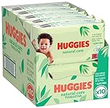 Huggies Toallitas Natural Care para Bebé, 99% Agua y con Aloe Vera, 560 toallitas (10 packs de 56 toallitas)