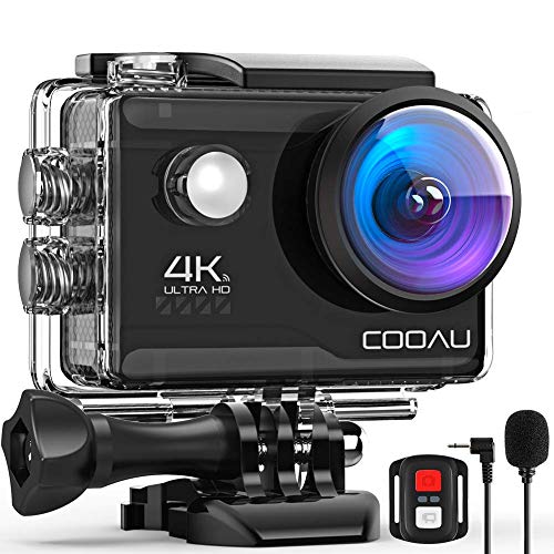 COOAU Action CAM HD 4K 20 MP WiFi con Webcam PC Modo micrófono Exterior cámara bajo el Agua 40 m con Mando a Distancia EIS estabilización cámara Impermeable (2)