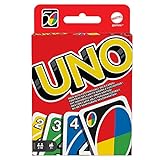 Mattel Games UNO Original - Juego de Cartas Familiar - Clásico - Baraja Multicolor de 112 Cartas - De 2 a 10 Jugadores - Para Niños y Adultos - Regalo para 7+ Años