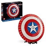 LEGO Marvel Set Escudo del Capitán América, Kit de construcción de los Vengadores para Adultos, Minifigura, Placa Identificativa y Martillo de Thor, Artículo de Colección de la Saga del Infinito 76262