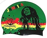 Swimxwin Gorro de Silicona Jamaica Reggae | Gorro de Natación| Alta Comodidad y adherencia | Diseño y Estilo Italiano