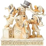 Disney Traditions, Figura de Mickey, Minnie y Donald con muñeco de nieve, Enesco