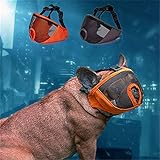 JYHY - Bozal Corto para Perro con Forma de Bulldog de Malla Transpirable Ajustable para mascarar, Cortar y Entrenar a Perros