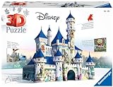 Ravensburger 3D Puzzle 12587 - Disney Castle - Rompecabezas 3D para adultos y niños a partir de 10 años, Mercancía de Disney, con 216 piezas de rompecabezas numeradas (312 piezas)