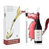 Vicloon Vertedor de Vino con Varilla de Enfriamiento Acero Inoxidable, Enfriador de Wine Bottle Cooler Stick