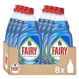 Fairy Extra Higiene Lavavajillas a Mano, Antibacterial, 4 L (8 x 500 ml), Eucalípto