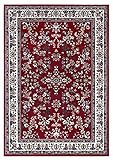 andiamo alfombra oriental clásica, alfombra persa – patrón oriental, alfombra tejida, alfombra de pelo corto – 160x230 cm rojo