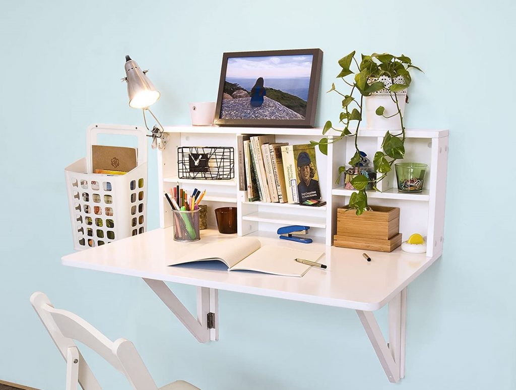 Los escritorios plegables son muy útiles en casas pequeñas