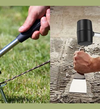 Cinco mazos de goma para asegurar los azulejos y baldosas del suelo