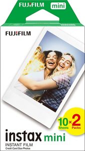 Fujifilm Instax Mini Brillo Película Fotográfica Instantánea (2 x 10 Hojas), Blanco
